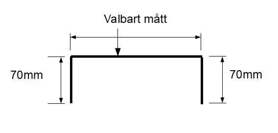 plåtbeslag u-beslag dimensioner